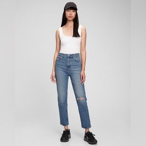 Sky High Rise Cheeky Straight Leg Jeans by GAP